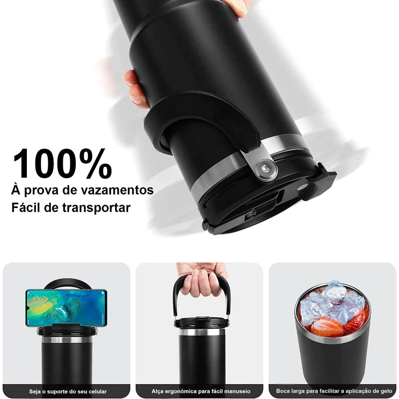 Garrafa Térmica Viagem Frio E Quente 900ml