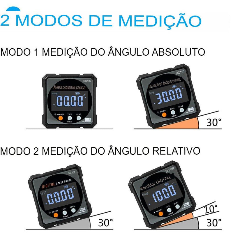 Prumo Digital do ângulo Eletrônico - Eletrônicos Geniais