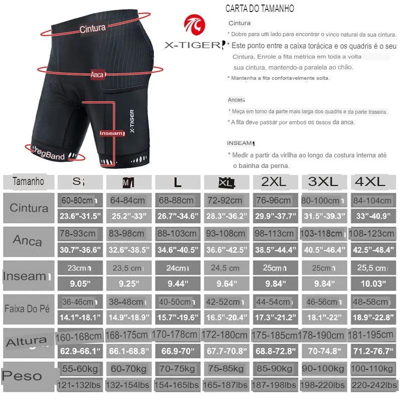 Shorts de Ciclismo com Bolso Traseiro para Homens - Eletrônicos Geniais